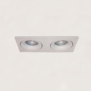Modern minimalistische inbouwspot Alice 2-lichts wit