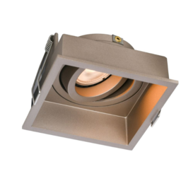 Inbouwspot Rex 1-lichts vierkant champagne