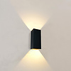 Artdelight Modern Hotel Chique wandlamp Dante XL 2-lichts zwart goud
