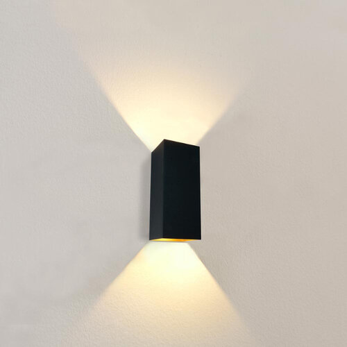 Modern Hotel Chique wandlamp Dante XL 2-lichts zwart goud