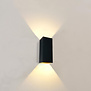 Modern Hotel Chique wandlamp Dante XL 2-lichts zwart goud