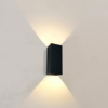 Artdelight Moderne minimalistische wandlamp Dante XL 2-lichts zwart