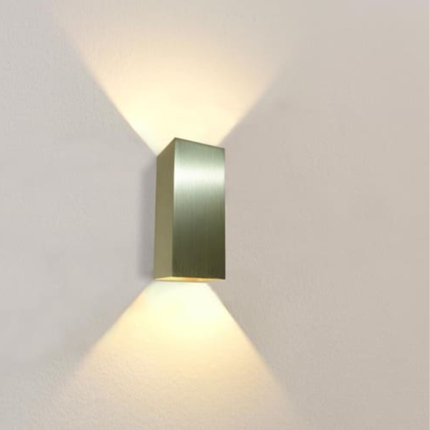 Artdelight Hotel chique Moderne wandlamp Dante XL 2-lichts mat goud