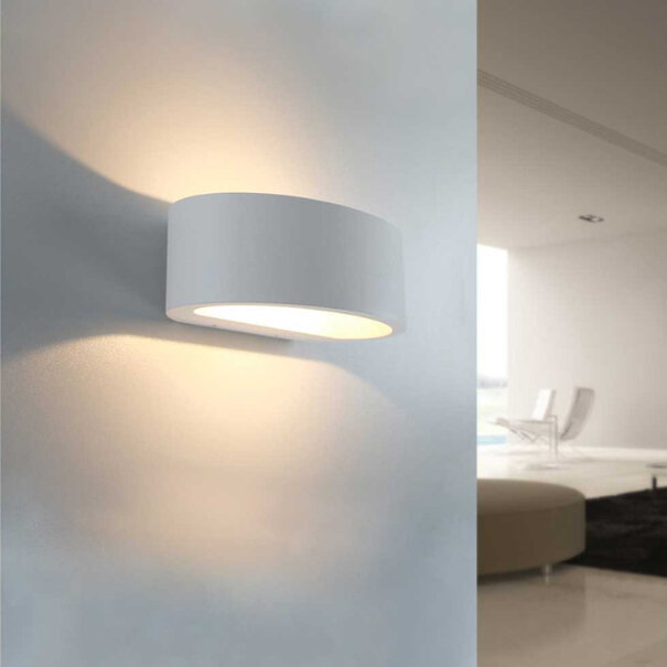 Artdelight Moderne Scandinavische wandlamp Sharp 1-lichts wit IP65