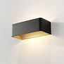 Modern hotel chique wandlamp Mainz 2-lichts zwart goud