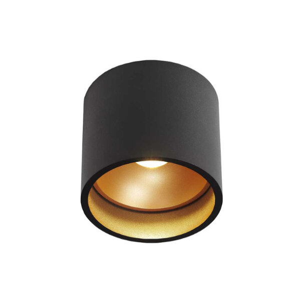 Artdelight Modern Hotel chique plafondlamp Orleans 1-lichts zwart goud