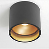 Artdelight Moderne Industriële plafondlamp Orleans 1-lichts zwart koper