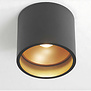 Moderne Industriële plafondlamp Orleans 1-lichts zwart koper