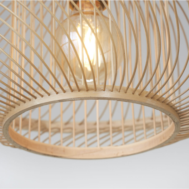 GOOD & MOJO Bohemian Moderne hanglamp Maui 1-lichts Ø70 cm naturel