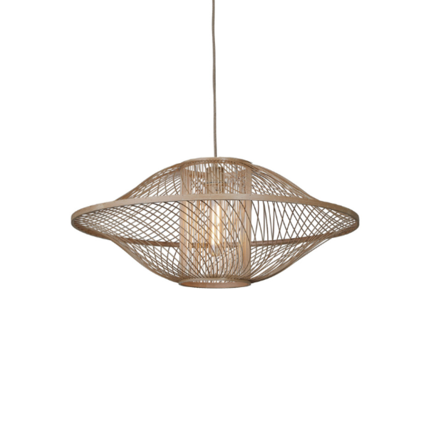 GOOD & MOJO Bohemian Moderne hanglamp Maui 1-lichts Ø70 cm naturel