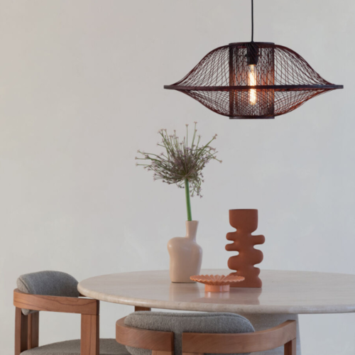 Bohemian - moderne - hanglamp - 1-lichts - burgundy - Ø70 cm - Maui