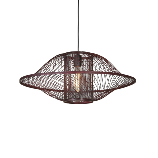 GOOD & MOJO Bohemian Moderne hanglamp Maui 1-lichts Ø70 cm burgundy