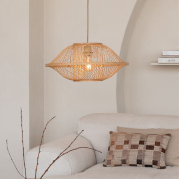 GOOD & MOJO Landelijk - Ibiza - hanglamp - 1-lichts - naturel - Ø50 cm - Maui