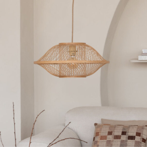 GOOD & MOJO Bohemian Moderne hanglamp Maui 1-lichts Ø50 cm naturel
