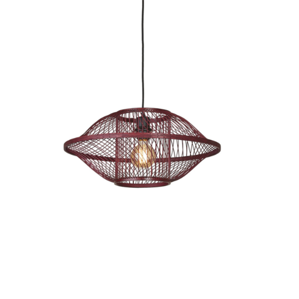 GOOD & MOJO Bohemian Moderne hanglamp Maui 1-lichts Ø50 cm burgundy