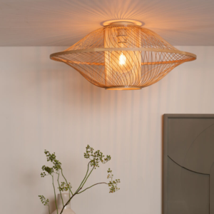 GOOD & MOJO Moderne Bohemian plafondlamp Maui 1-lichts Ø70 cm naturel