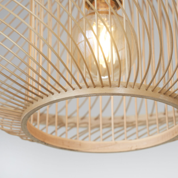 GOOD & MOJO Moderne Bohemian plafondlamp Maui 1-lichts Ø70 cm naturel