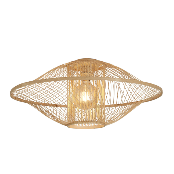 GOOD & MOJO Moderne Bohemian plafondlamp Maui 1-lichts Ø70 cm naturel