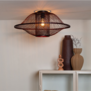 Modern - Bohemian - plafondlamp - 1-lichts - burgundy - Ø70 cm - Maui
