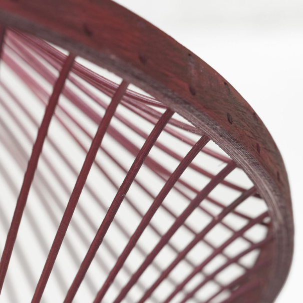 GOOD & MOJO Moderne Bohemian plafondlamp Maui 1-lichts Ø70 cm burgundy