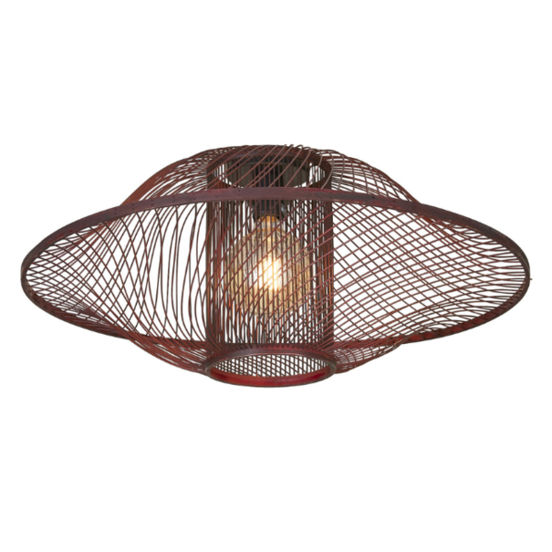 GOOD & MOJO Moderne Bohemian plafondlamp Maui 1-lichts Ø70 cm burgundy