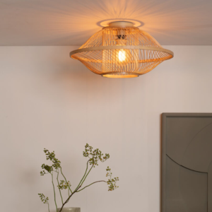 GOOD & MOJO Moderne Bohemian plafondlamp Maui 1-lichts Ø50 cm naturel