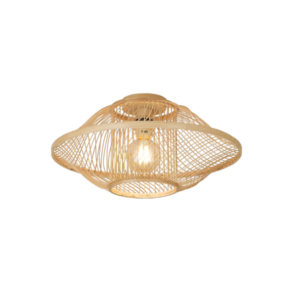 GOOD & MOJO Moderne Bohemian plafondlamp Maui 1-lichts Ø50 cm naturel