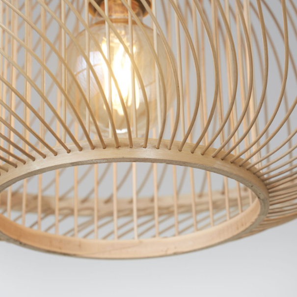 GOOD & MOJO Moderne Bohemian plafondlamp Maui 1-lichts Ø50 cm naturel