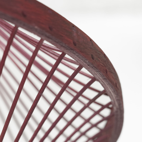 GOOD & MOJO Moderne Bohemian plafondlamp Maui 1-lichts Ø50 cm burgundy