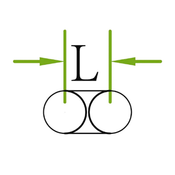 Artdelight Moderne hotel chique inbouwspot Rex 2-lichts ovaal champagne