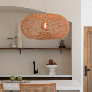 GOOD & MOJO Ibiza stijl Japandi hanglamp Arizona 1-lichts naturel