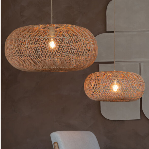 GOOD & MOJO Ibiza stijl Japandi hanglamp Arizona 1-lichts naturel