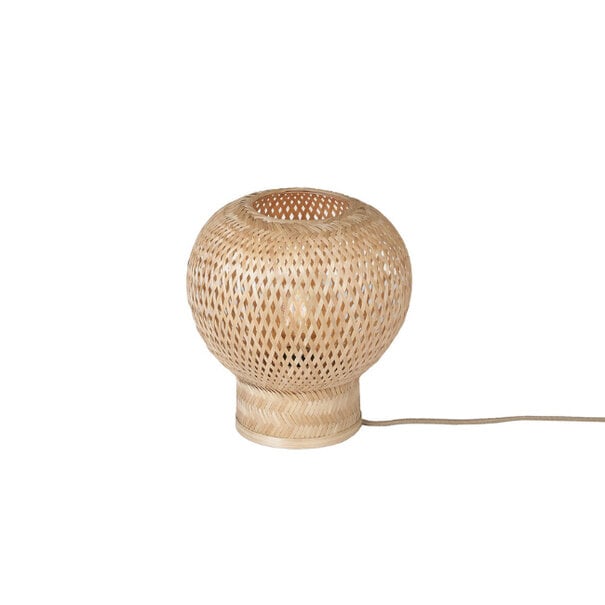 GOOD & MOJO Landelijke Ibiza stijl tafellamp Barbados 1-lichts naturel