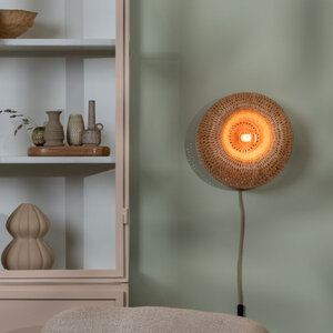 GOOD & MOJO Landelijke Ibiza stijl wandlamp Barbados 1-lichts naturel