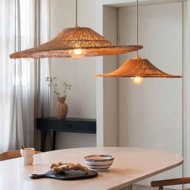 GOOD & MOJO Japandi landelijke hanglamp Cancun 1-lichts small naturel