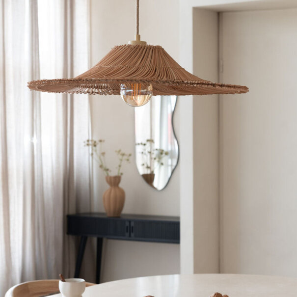 GOOD & MOJO Japandi landelijke hanglamp Cancun 1-lichts small naturel
