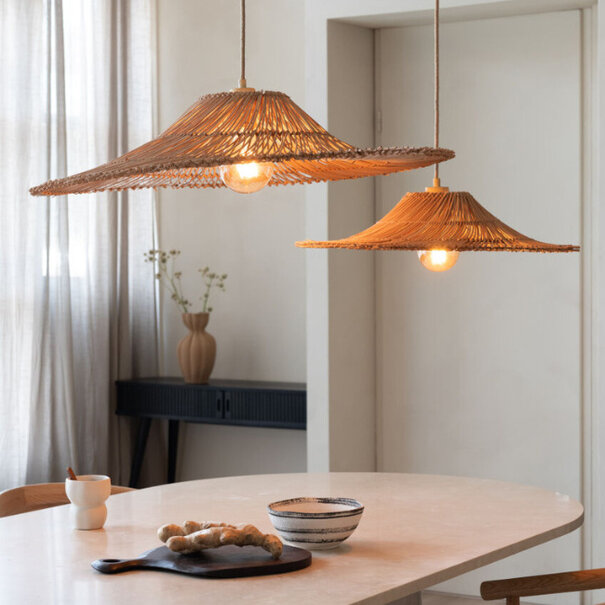 GOOD & MOJO Japandi landelijke hanglamp Cancun 1-lichts naturel