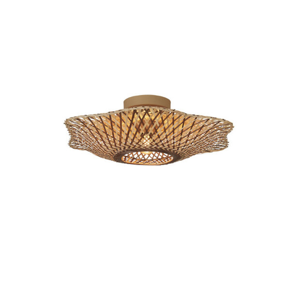 GOOD & MOJO Landelijk - Ibiza - plafondlamp - 1-lichts - naturel bruin - Ø44 cm - Madura