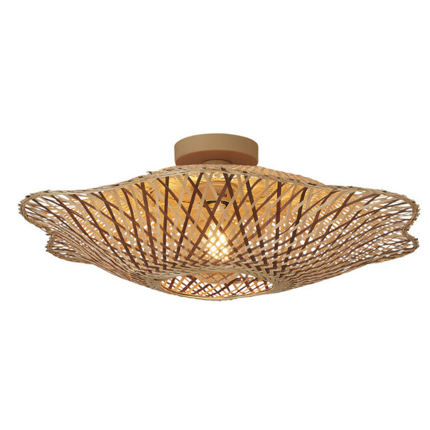 GOOD & MOJO Landelijk - Ibiza - plafondlamp - 1-lichts - naturel bruin - Ø60 cm - Madura