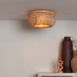 Plafondlamp Barbados 1-lichts naturel