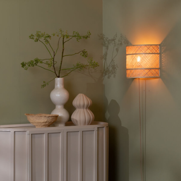 GOOD & MOJO Landelijke Ibiza stijl wandlamp Langkwai 1-lichts naturel