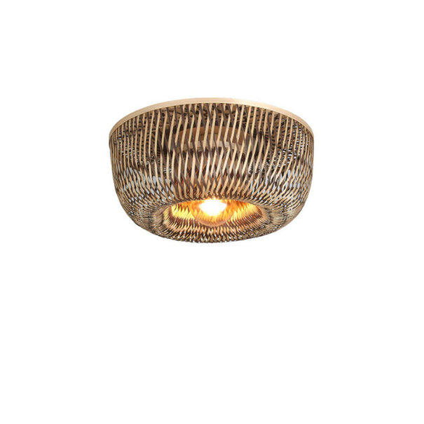 GOOD & MOJO Landelijke bohemian plafondlamp Barbados 1-lichts naturel bruin