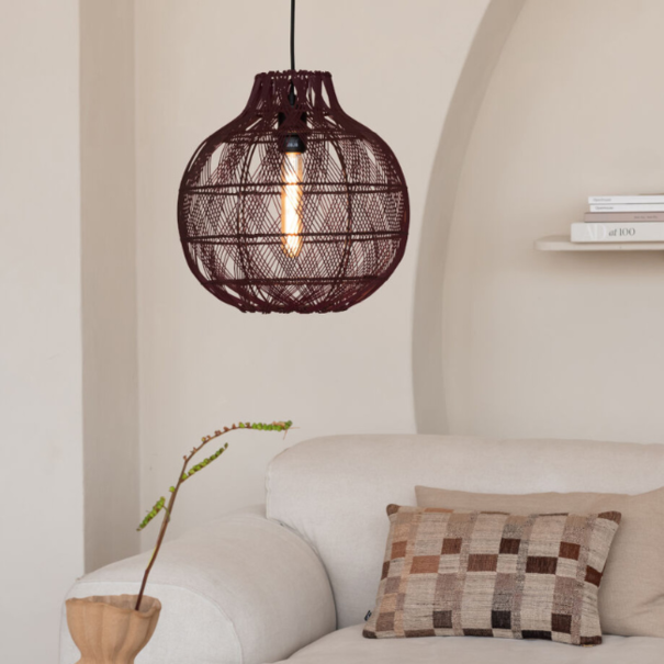 GOOD & MOJO Moderne bohemian hanglamp Mendoza 1-lichts burgundy