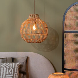 Hanglamp Mendoza 1-lichts naturel