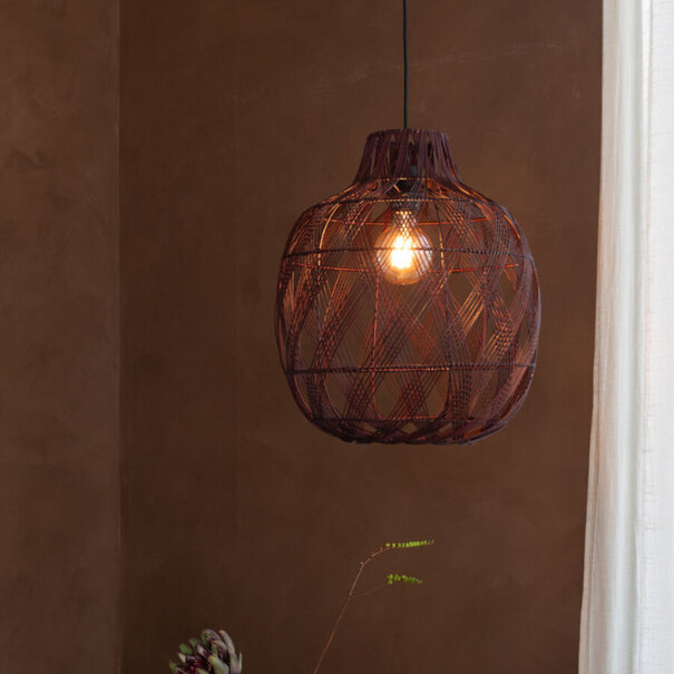 GOOD & MOJO Bohemian moderne hanglamp Mendoza large 1-lichts burgundy
