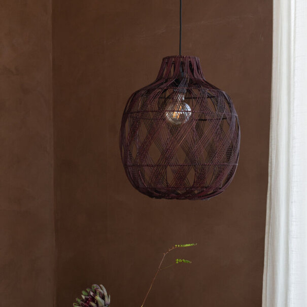 GOOD & MOJO Bohemian moderne hanglamp Mendoza large 1-lichts burgundy