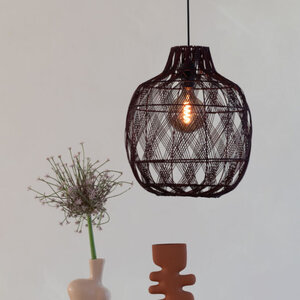 GOOD & MOJO Bohemian moderne hanglamp Mendoza large 1-lichts burgundy