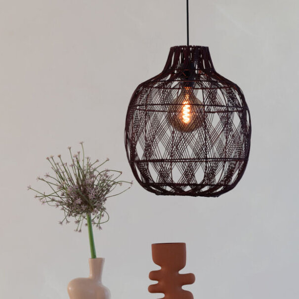 GOOD & MOJO Bohemian moderne hanglamp Mendoza large 1-lichts burgundy