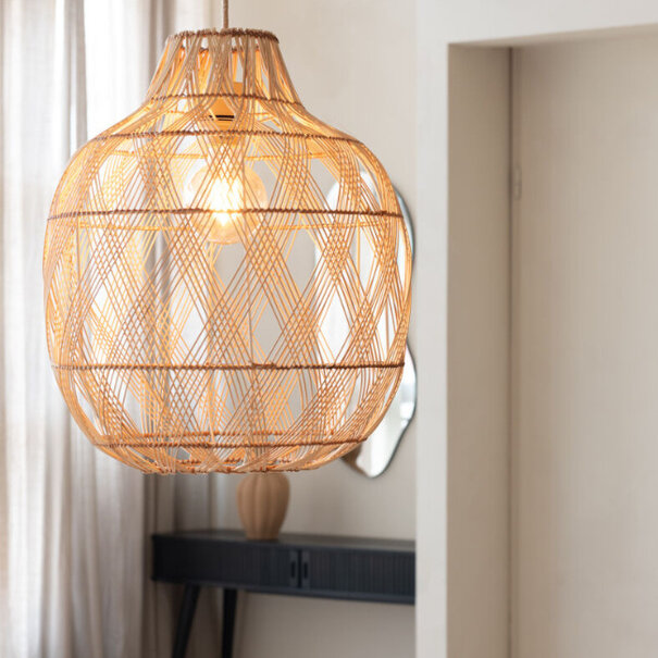 GOOD & MOJO Bohemian moderne hanglamp Mendoza large 1-lichts naturel