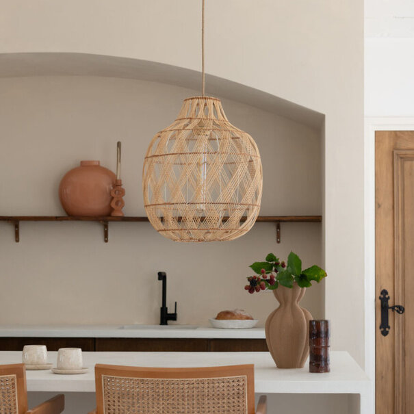 GOOD & MOJO Bohemian moderne hanglamp Mendoza large 1-lichts naturel